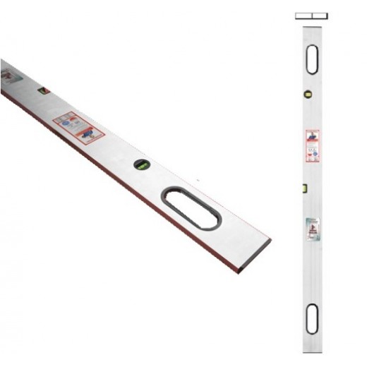 Rigla cu  2 bule-nivel orizontale, 250 cm, PPU